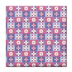 Flower Art Pattern Geometric Tile Coaster by Maspions