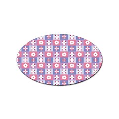 Flower Art Pattern Geometric Sticker (oval)