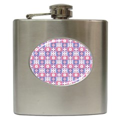 Flower Art Pattern Geometric Hip Flask (6 Oz)