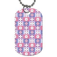 Flower Art Pattern Geometric Dog Tag (two Sides)