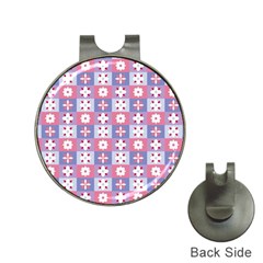 Flower Art Pattern Geometric Hat Clips With Golf Markers