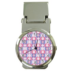 Flower Art Pattern Geometric Money Clip Watches by Maspions