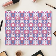 Flower Art Pattern Geometric Cosmetic Bag (xl)