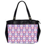 Flower Art Pattern Geometric Oversize Office Handbag (2 Sides) Front