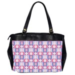 Flower Art Pattern Geometric Oversize Office Handbag (2 Sides) Back