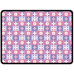 Flower Art Pattern Geometric Fleece Blanket (large)