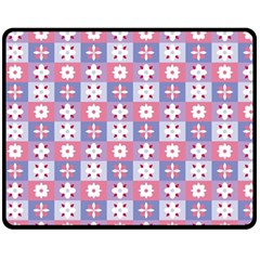 Flower Art Pattern Geometric Fleece Blanket (medium)