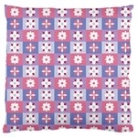 Flower Art Pattern Geometric Standard Premium Plush Fleece Cushion Case (Two Sides) Back