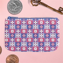 Flower Art Pattern Geometric Large Coin Purse