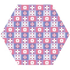 Flower Art Pattern Geometric Wooden Puzzle Hexagon