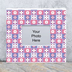 Flower Art Pattern Geometric White Wall Photo Frame 5  X 7 