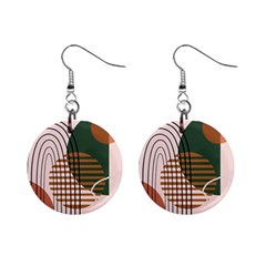 Line Forms Art Drawing Background Mini Button Earrings by Maspions