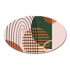 Line Forms Art Drawing Background Oval Magnet by Maspions