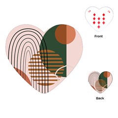 Line Forms Art Drawing Background Playing Cards Single Design (heart)