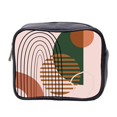 Line Forms Art Drawing Background Mini Toiletries Bag (two Sides)