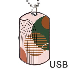 Line Forms Art Drawing Background Dog Tag Usb Flash (two Sides)