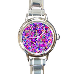 Floor Colorful Triangle Round Italian Charm Watch