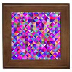 Floor Colorful Triangle Framed Tile