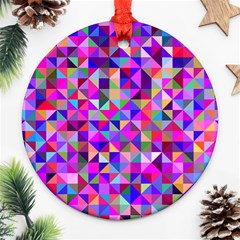 Floor Colorful Triangle Ornament (round)