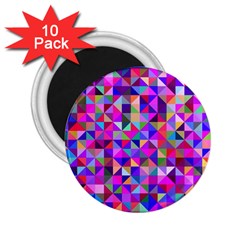 Floor Colorful Triangle 2 25  Magnets (10 Pack) 