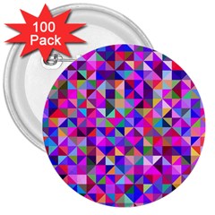 Floor Colorful Triangle 3  Buttons (100 Pack) 