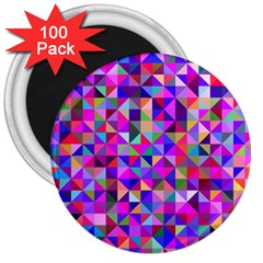 Floor Colorful Triangle 3  Magnets (100 Pack)