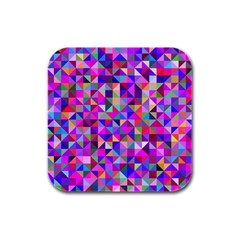 Floor Colorful Triangle Rubber Square Coaster (4 Pack)