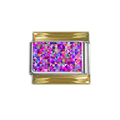 Floor Colorful Triangle Gold Trim Italian Charm (9mm)