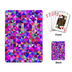 Floor Colorful Triangle Playing Cards Single Design (rectangle)