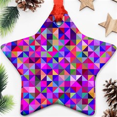 Floor Colorful Triangle Star Ornament (two Sides)