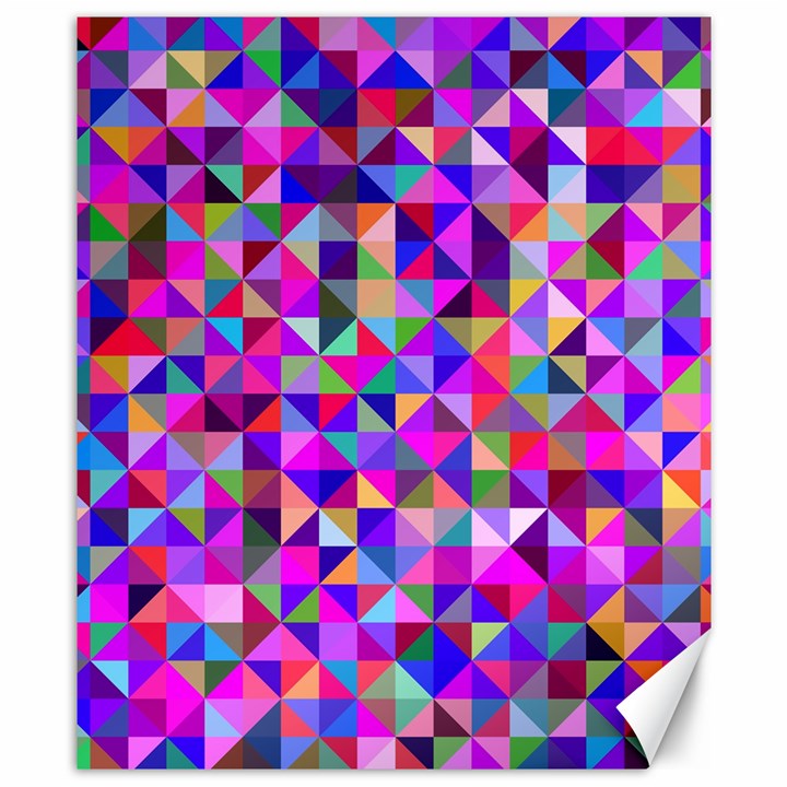 Floor Colorful Triangle Canvas 8  x 10 