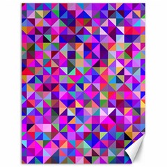 Floor Colorful Triangle Canvas 12  X 16 