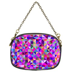 Floor Colorful Triangle Chain Purse (two Sides)