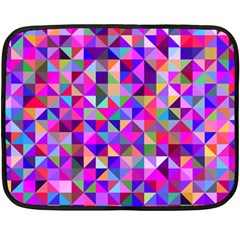 Floor Colorful Triangle Fleece Blanket (mini) by Maspions