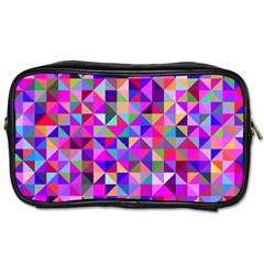 Floor Colorful Triangle Toiletries Bag (one Side)