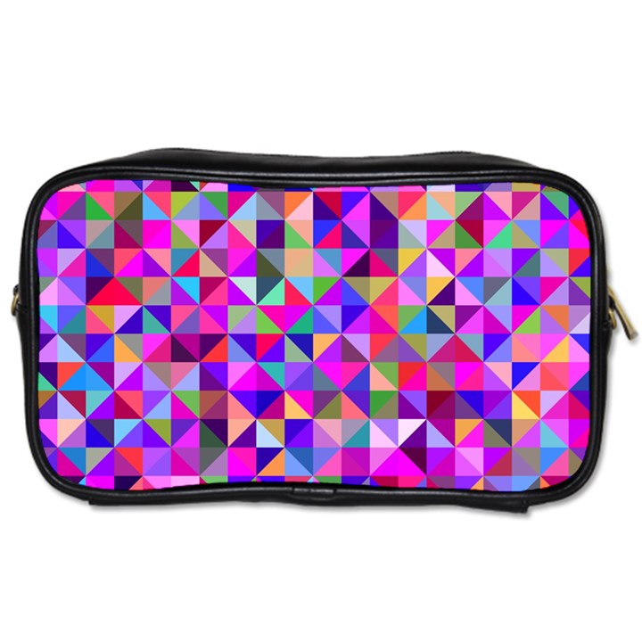 Floor Colorful Triangle Toiletries Bag (One Side)