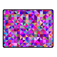 Floor Colorful Triangle Fleece Blanket (small)