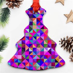 Floor Colorful Triangle Christmas Tree Ornament (two Sides)