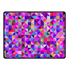 Floor Colorful Triangle Two Sides Fleece Blanket (small)