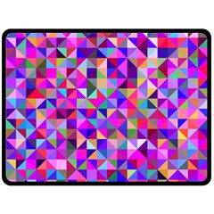 Floor Colorful Triangle Two Sides Fleece Blanket (large)