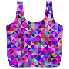 Floor Colorful Triangle Full Print Recycle Bag (xl)