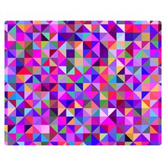 Floor Colorful Triangle Two Sides Premium Plush Fleece Blanket (teen Size)