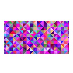 Floor Colorful Triangle Satin Wrap 35  X 70 