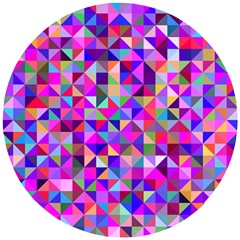 Floor Colorful Triangle Wooden Puzzle Round