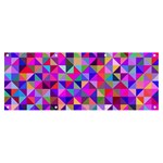 Floor Colorful Triangle Banner and Sign 8  x 3  Front