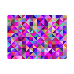 Floor Colorful Triangle Premium Plush Fleece Blanket (mini) by Maspions