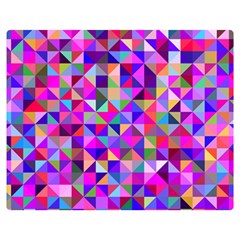 Floor Colorful Triangle Premium Plush Fleece Blanket (medium) by Maspions