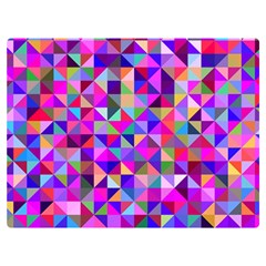 Floor Colorful Triangle Premium Plush Fleece Blanket (extra Small) by Maspions