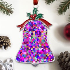 Floor Colorful Triangle Metal Holly Leaf Bell Ornament by Maspions