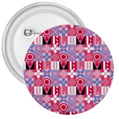 Scandinavian Abstract Pattern 3  Buttons